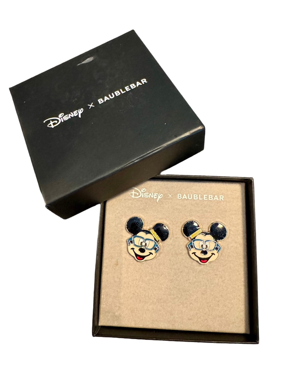 Disney x Baublebar Nerd Mickey Mouse Stud Earrings Pierced